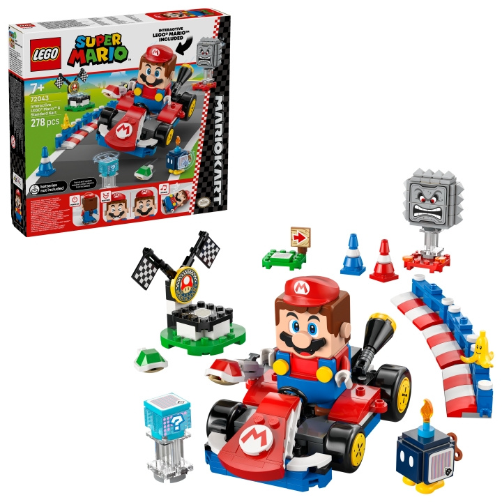 LEGO Super Mario - Mario Kart™: Interactieve LEGO® Mario™ & Standaard Kart (72043) in de groep SPEELGOED, KINDER- & BABYPRODUCTEN / Speelgoed / Bouwspeelgoed / Lego bij TP E-commerce Nordic AB (D27805)