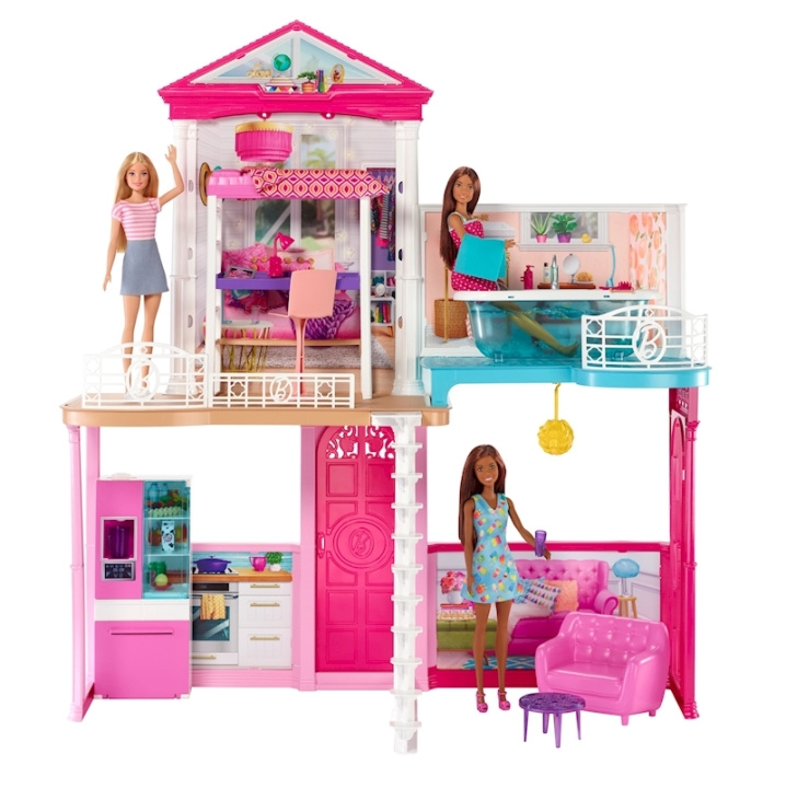Barbie Huis met meubels en accessoires (GLH56) in de groep SPEELGOED, KINDER- & BABYPRODUCTEN / Speelgoed / Docks & Accessoires bij TP E-commerce Nordic AB (D27866)
