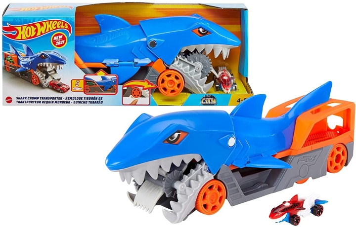 Hot Wheels Haai Chomp Transporter (GVG36) in de groep SPEELGOED, KINDER- & BABYPRODUCTEN / Speelgoed / Speelgoedauto\'s bij TP E-commerce Nordic AB (D27867)