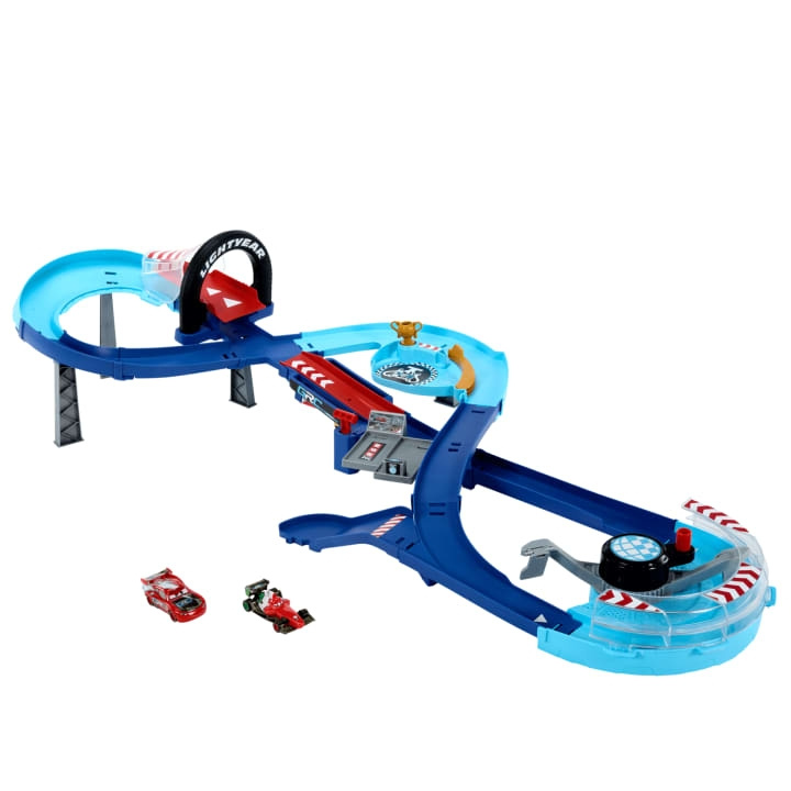 Disney Cars - GRC Super Speelset met McQueen en Francesco (HXJ32) in de groep SPEELGOED, KINDER- & BABYPRODUCTEN / Speelgoed / Speelgoedauto\'s bij TP E-commerce Nordic AB (D27868)
