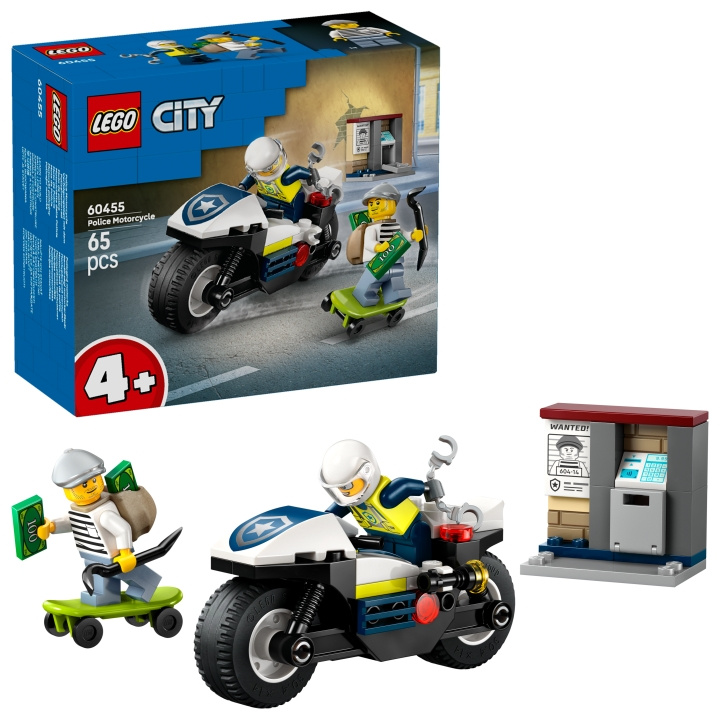 LEGO LEGO Stad - Politie Motorfiets Achtervolging (60455) in de groep SPEELGOED, KINDER- & BABYPRODUCTEN / Speelgoed / Bouwspeelgoed / Lego bij TP E-commerce Nordic AB (D27915)