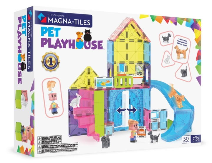 Magna Tiles Magna-Tiles - Huisdierenspeelhuis 50 stuks (90354F) in de groep SPEELGOED, KINDER- & BABYPRODUCTEN / Speelgoed / Bouwspeelgoed / Bouwblokken bij TP E-commerce Nordic AB (D27973)
