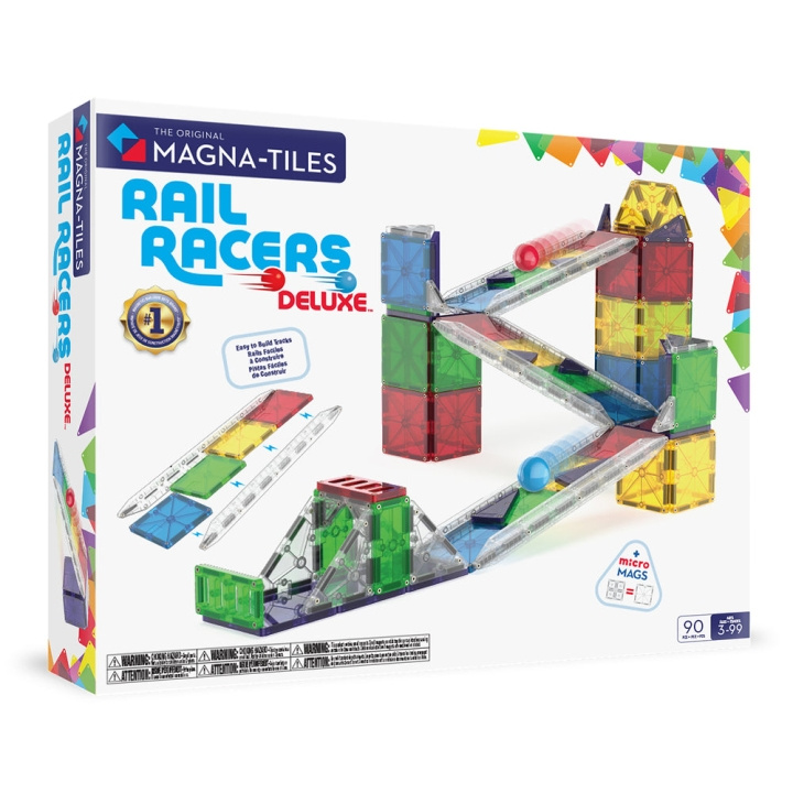 Magna Tiles Rail Racers Deluxe™ 90-delige set (90361) in de groep SPEELGOED, KINDER- & BABYPRODUCTEN / Speelgoed / Bouwspeelgoed / Bouwblokken bij TP E-commerce Nordic AB (D27988)