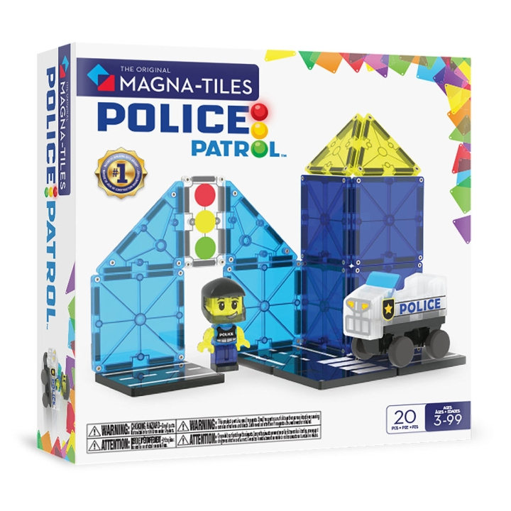 Magna Tiles Politie Patrouille™ 20-delige set (90353) in de groep SPEELGOED, KINDER- & BABYPRODUCTEN / Speelgoed / Bouwspeelgoed / Bouwblokken bij TP E-commerce Nordic AB (D27990)