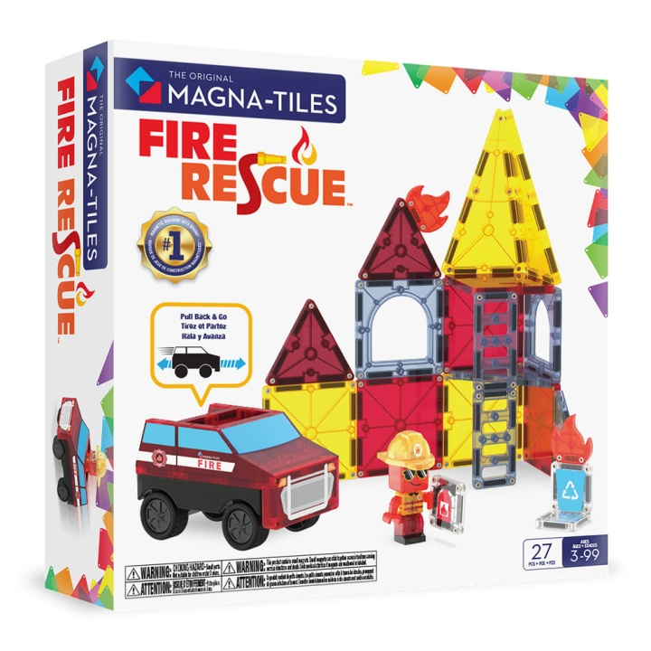 Magna Tiles Magna-Tiles - Fire Rescue™ 27-delige set (90360) in de groep SPEELGOED, KINDER- & BABYPRODUCTEN / Speelgoed / Bouwspeelgoed / Bouwblokken bij TP E-commerce Nordic AB (D27992)