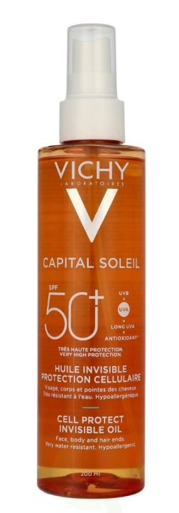 Vichy Capital Soleil Cell Protect Invisible Oil SPF50+ 200 ml in de groep BEAUTY & HEALTH / Huidsverzorging / Zonnebank / Zonnebescherming bij TP E-commerce Nordic AB (D28111)