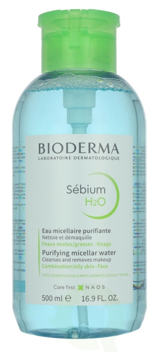 Bioderma Sebium H2O With Pump 500 ml Combination/Oily Skin in de groep BEAUTY & HEALTH / Huidsverzorging / Gezicht / Gezichtswater en Facemist bij TP E-commerce Nordic AB (D28156)