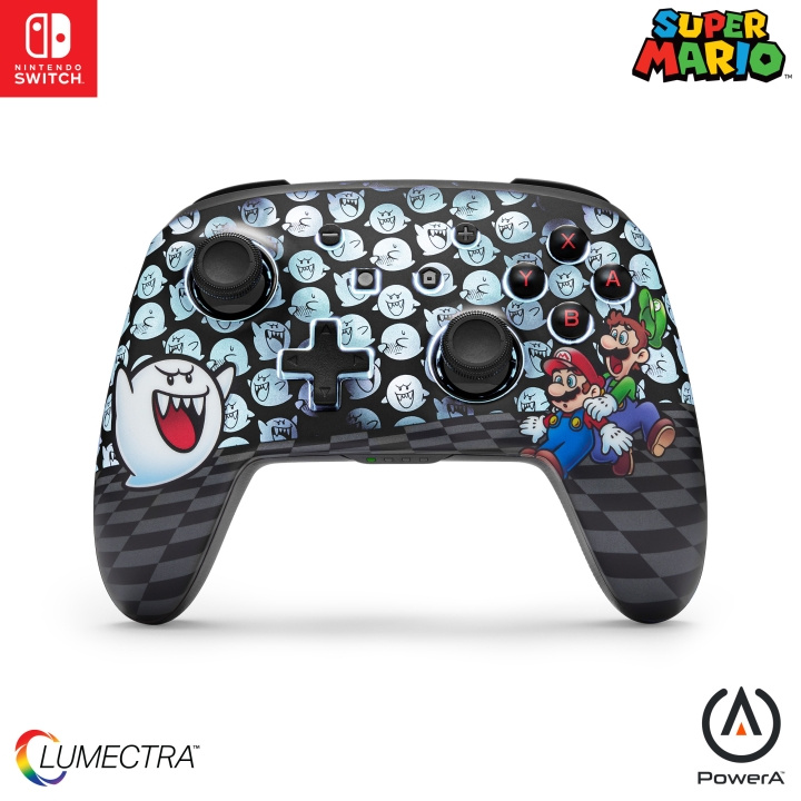 PowerA Verbeterde draadloze controller - Mario kiekeboe (Lumectra)/ Nintendo Switch in de groep HOME ELECTRONICS / Spelconsoles en accessoires / Nintendo Switch bij TP E-commerce Nordic AB (D28393)