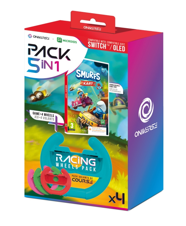 Oniverse 4 wielen + Smurfen Kart (Code in doos) in de groep HOME ELECTRONICS / Spelconsoles en accessoires / Nintendo Switch bij TP E-commerce Nordic AB (D28423)