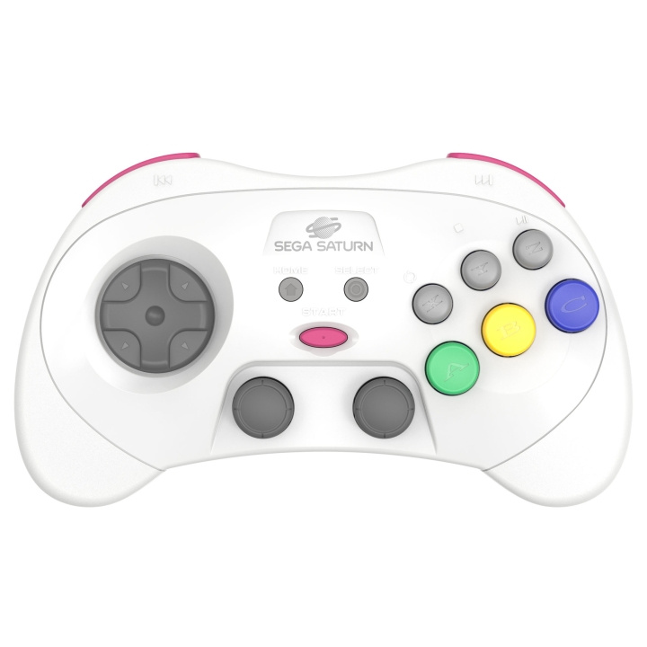 Retro-Bit SEGA Saturn PRO Controller - Wit in de groep HOME ELECTRONICS / Spelconsoles en accessoires / Nintendo Switch bij TP E-commerce Nordic AB (D28443)