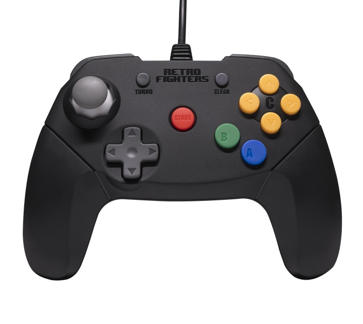 Retro-Fighters Brawler64 Bedrade Controller - Zwart in de groep HOME ELECTRONICS / Spelconsoles en accessoires / Nintendo Switch bij TP E-commerce Nordic AB (D28446)