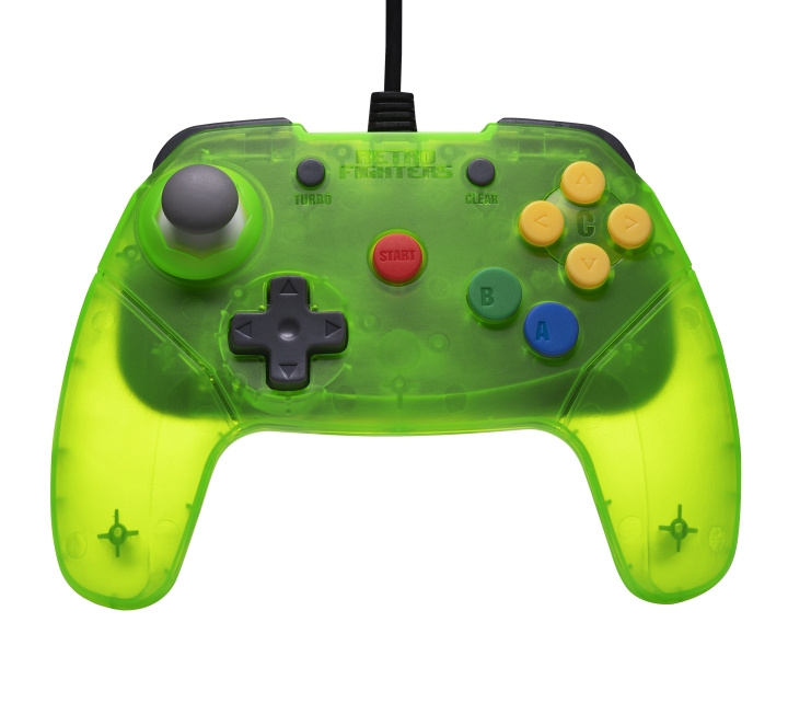 Retro-Fighters Brawler64 Bedrade Controller - Groen in de groep HOME ELECTRONICS / Spelconsoles en accessoires / Nintendo Switch / Accessoires bij TP E-commerce Nordic AB (D28447)