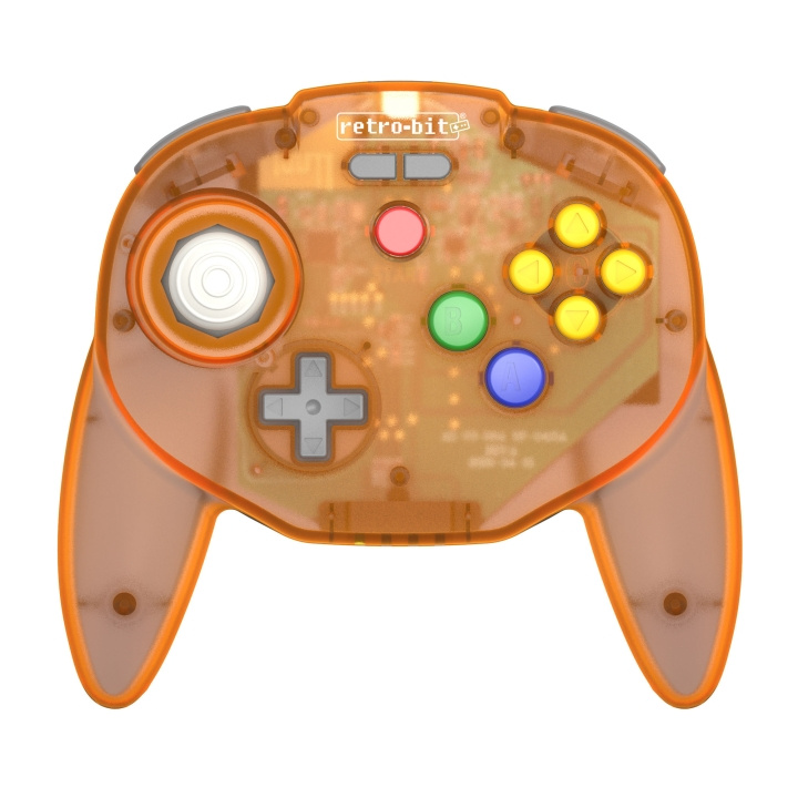 Retro-Bit Tribute 64 2.4G Oranje Hawk Ltd Ed in de groep HOME ELECTRONICS / Spelconsoles en accessoires / Nintendo 64 bij TP E-commerce Nordic AB (D28450)