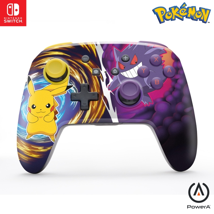 PowerA Verbeterde draadloze controller voor Nintendo Switch - Pikachu vs. Gengar in de groep HOME ELECTRONICS / Spelconsoles en accessoires / Nintendo Switch / Accessoires bij TP E-commerce Nordic AB (D28452)