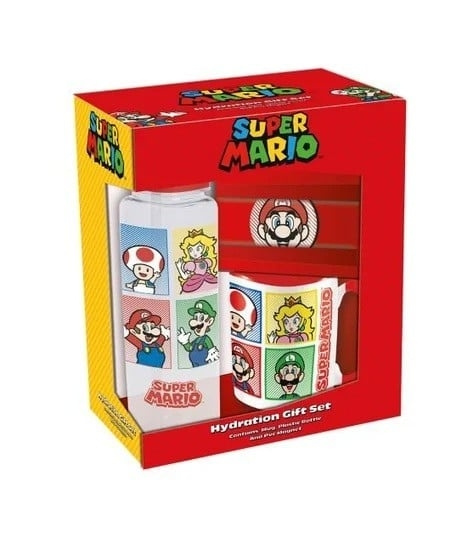 Pyramid International SUPER MARIO (4 KLEUREN) GESCHENKSET (PLASTIC FLES, MOK & MAGNEET) V2 in de groep SPORT, VRIJE TIJD & HOBBY / Leuke dingen / Bekers bij TP E-commerce Nordic AB (D28594)