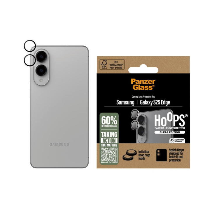 Panzer Glas - Hoops® Transparante Beschermer voor de Cameralens Samsung S25 Edge in de groep SMARTPHONE & TABLETS / Mobielbescherming / Samsung bij TP E-commerce Nordic AB (D28648)