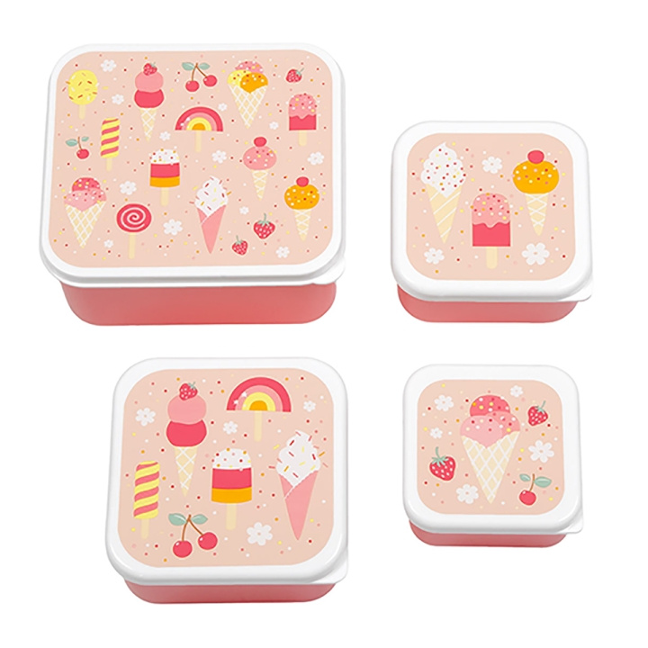 A little lovely company Lunch & Snack Box Set - Roomijs in de groep SPEELGOED, KINDER- & BABYPRODUCTEN / Eten & Drinken / Kinderservies bij TP E-commerce Nordic AB (D28664)