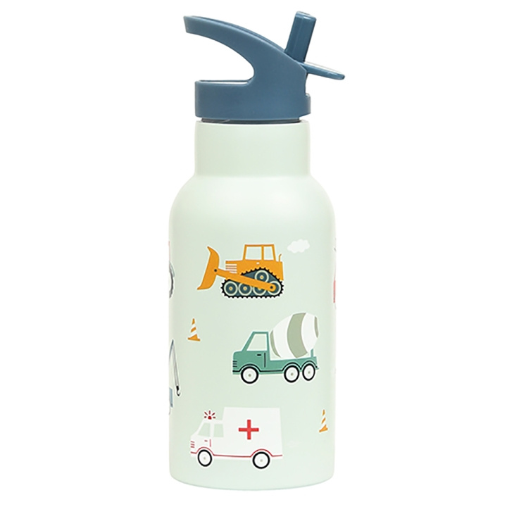 A little lovely company Drinkfles van roestvrij staal - Voertuigen - 7,3 x 20 x 7,3 cm in de groep SPEELGOED, KINDER- & BABYPRODUCTEN / Eten & Drinken / Babyflessen & Accessoires bij TP E-commerce Nordic AB (D28677)