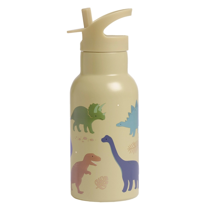 A little lovely company Roestvrijstalen drinkfles - Dino - 7,3 x 20 x 7,3 cm in de groep SPEELGOED, KINDER- & BABYPRODUCTEN / Eten & Drinken / Babyflessen & Accessoires bij TP E-commerce Nordic AB (D28678)