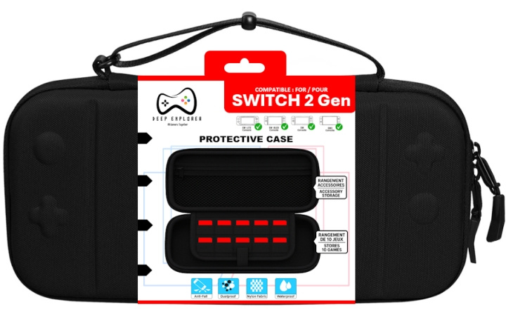 Deep Explorer Beschermhoes Zwart in de groep HOME ELECTRONICS / Spelconsoles en accessoires / Nintendo Switch 2 bij TP E-commerce Nordic AB (D28724)