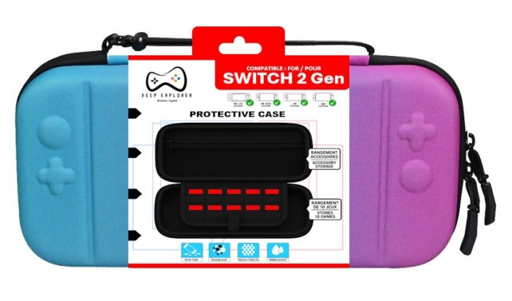 Deep Explorer Beschermhoes Roze in de groep HOME ELECTRONICS / Spelconsoles en accessoires / Nintendo Switch 2 bij TP E-commerce Nordic AB (D28729)