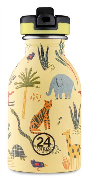 24Bottles - Kids Collectie - Urban fles 250 ml met sportdeksel - Jungle Friends (24B933) in de groep SPEELGOED, KINDER- & BABYPRODUCTEN / Eten & Drinken / Babyflessen & Accessoires bij TP E-commerce Nordic AB (D28737)
