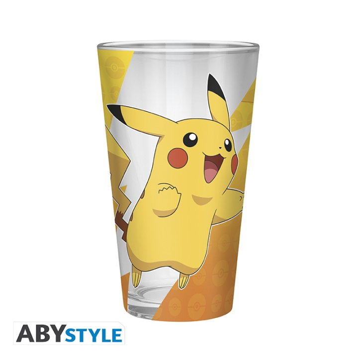 Abysse POKEMON Groot Premium Glas - Pikachu folie - 400 ml in de groep SPEELGOED, KINDER- & BABYPRODUCTEN / Eten & Drinken / Babyflessen & Accessoires bij TP E-commerce Nordic AB (D28769)