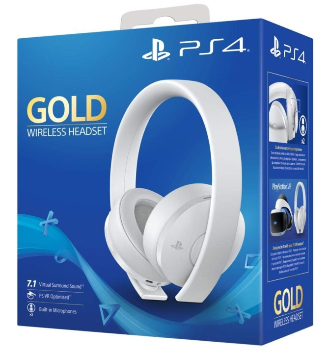 Sony PS4 Officiële Sony Gold Draadloze Headset - Editie Wit in de groep HOME ELECTRONICS / Spelconsoles en accessoires / Sony PlayStation 4 bij TP E-commerce Nordic AB (D28830)