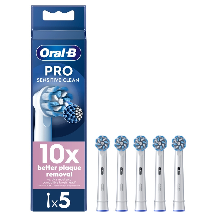 Oral B Pro Sensitive Clean opzetborstels - Wit - 5 stuks in de groep BEAUTY & HEALTH / Mondverzorging / Elektrische tandenborstelaccessoires bij TP E-commerce Nordic AB (D28909)