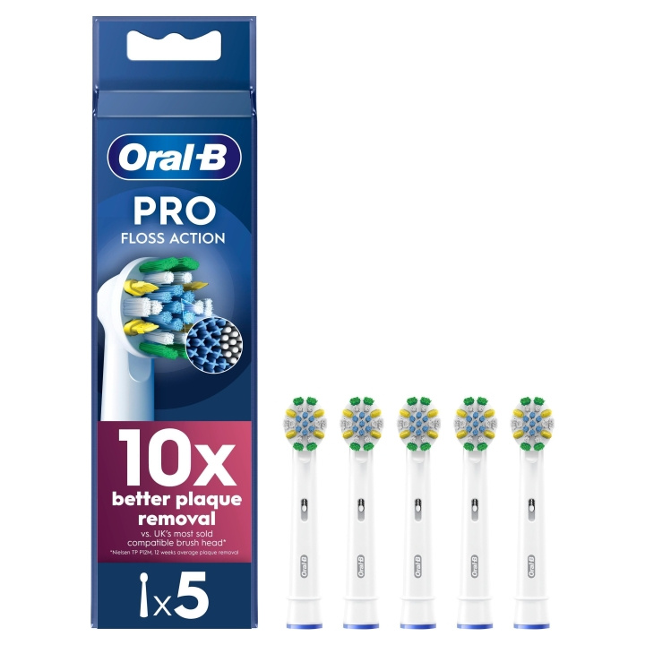 Oral B Pro Floss Action opzetborstels - Wit - 5 stuks in de groep BEAUTY & HEALTH / Mondverzorging / Elektrische tandenborstelaccessoires bij TP E-commerce Nordic AB (D28915)