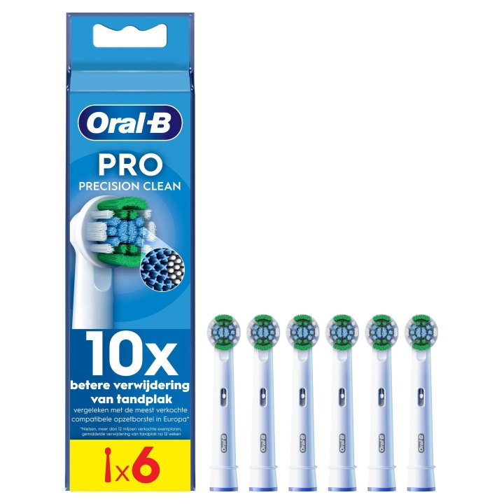 Oral B Pro Precision Clean opzetborstels - 6 stuks - Wit in de groep BEAUTY & HEALTH / Mondverzorging / Elektrische tandenborstelaccessoires bij TP E-commerce Nordic AB (D28916)