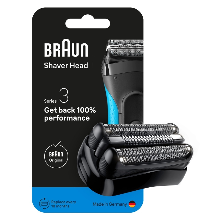 Braun Series 3 elektrisch scheerapparaat ORIGINAL Vervangingshoofd, 21B - Zwart in de groep BEAUTY & HEALTH / Haar & Styling / Scheren & Trimmen / Scheerapparaten bij TP E-commerce Nordic AB (D28929)