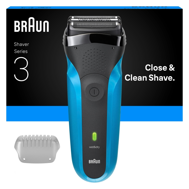 Braun Series 3 elektrisch scheerapparaat, Wet & Dry, 310S - Blauw in de groep BEAUTY & HEALTH / Haar & Styling / Scheren & Trimmen / Scheerapparaten bij TP E-commerce Nordic AB (D28944)