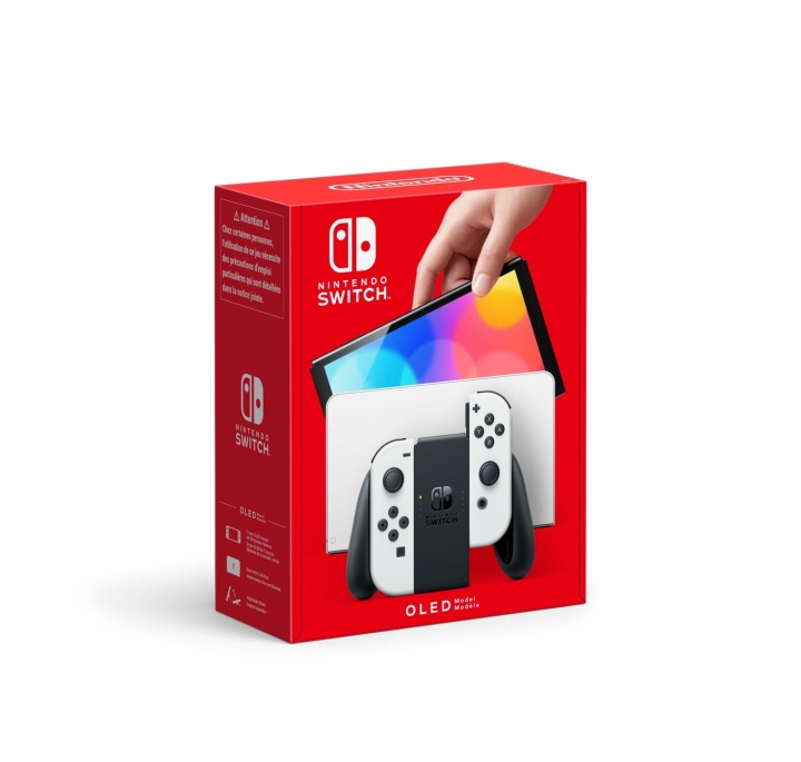 Nintendo Switch OLED-console met Joy-Con Zwart & Wit in de groep HOME ELECTRONICS / Spelconsoles en accessoires / Nintendo Switch bij TP E-commerce Nordic AB (D29014)