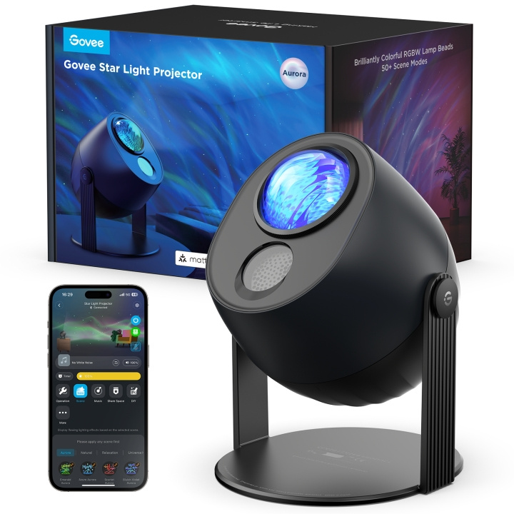 Govee Sterrenlichtprojector - Transformeer je ruimte met betoverende sterrenhemels in de groep HOME ELECTRONICS / Audio & Beeld / Thuisbioscoop, Hifi en Draagbaar / Projectoren & Accessoires bij TP E-commerce Nordic AB (D29015)