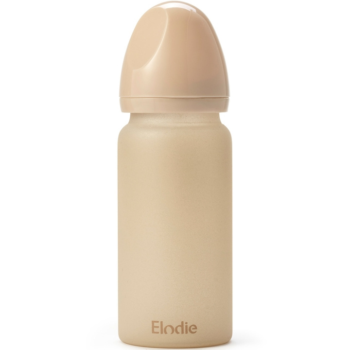 Elodie Details Glass Feeding Bottle, Pure Khaki in de groep SPEELGOED, KINDER- & BABYPRODUCTEN / Eten & Drinken / Babyflessen & Accessoires bij TP E-commerce Nordic AB (D29031)