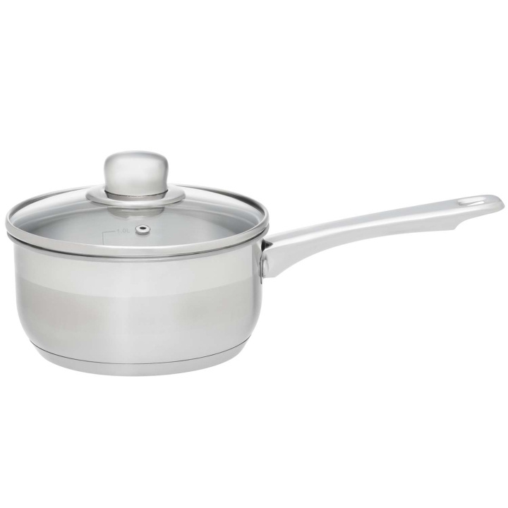 Maku Kastrull Basic i stål med glaslock 1,5 L in de groep HUISHOUDEN & TUIN / Keukengerei / Potten & Pannen bij TP E-commerce Nordic AB (D29099)
