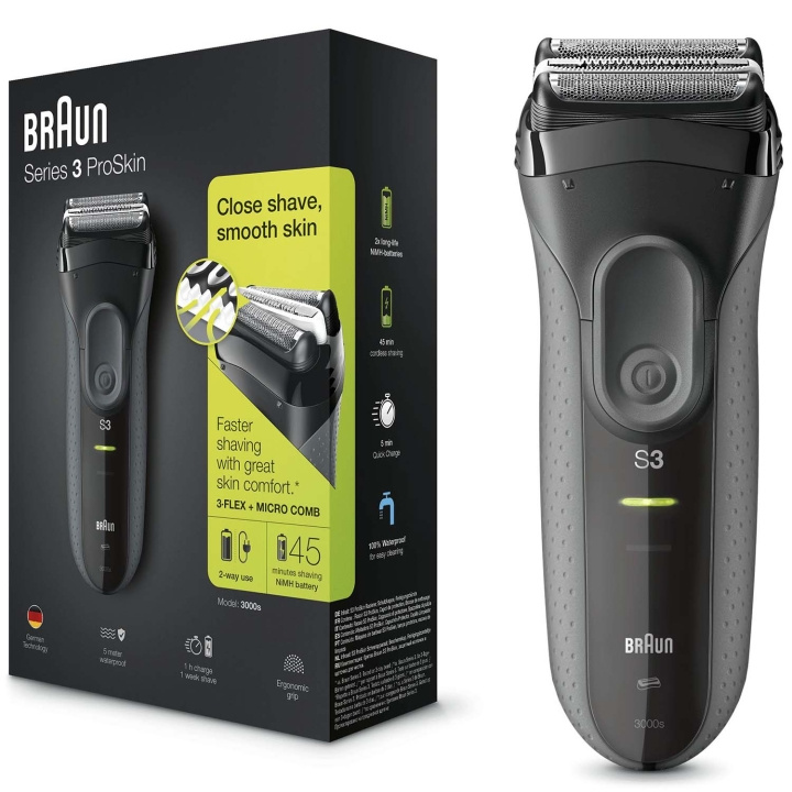 Braun Rakapparat 3000 BLK/GREY BOX MN in de groep BEAUTY & HEALTH / Haar & Styling / Scheren & Trimmen / Scheerapparaten bij TP E-commerce Nordic AB (D29111)