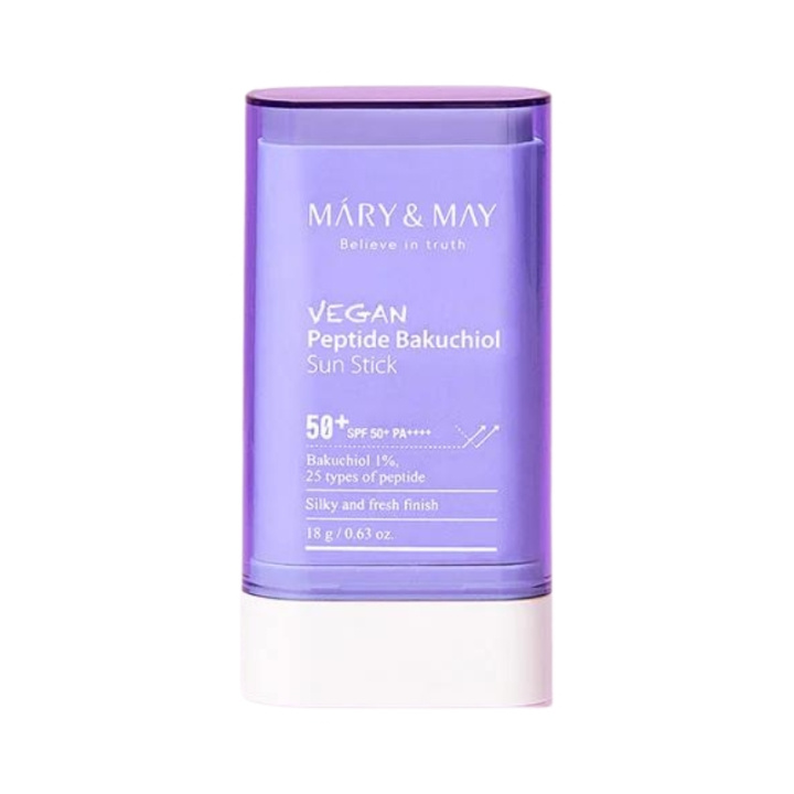 Mary&May Vegan Peptide Bakuchiol Sun Stick SPF50+ PA++++ - 18 g in de groep BEAUTY & HEALTH / Huidsverzorging / Zonnebank / Zonnebescherming bij TP E-commerce Nordic AB (D29272)