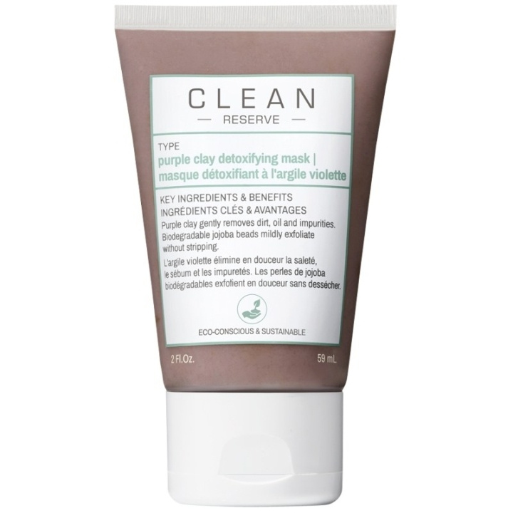Clean Reserve - Purple Clay Detox Gezichtsmasker 59ml in de groep BEAUTY & HEALTH / Huidsverzorging / Gezicht / Maskers bij TP E-commerce Nordic AB (D29406)