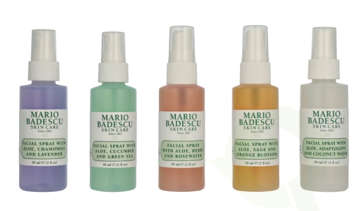 Mario Badescu Mini Mist Collection Set 295 ml Chamomile & Lavender 59ml/Hers, and Rosewater 59ml/Cucumber And Green Tea 59ml/Sage & Orange Blossom 59ml/Adaptogens & Coconut Water 59ml in de groep BEAUTY & HEALTH / Huidsverzorging / Lichaamsverzorging / Body mist bij TP E-commerce Nordic AB (D29572)
