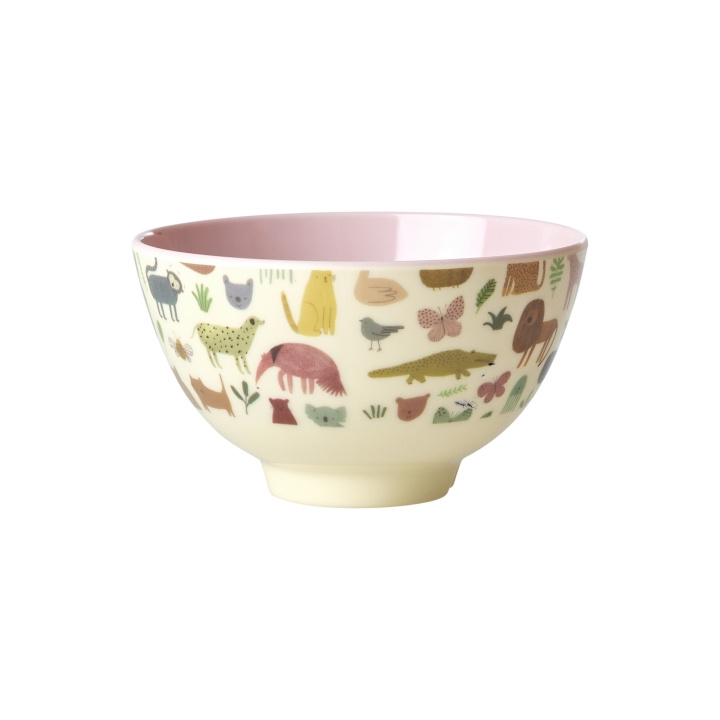 RICE Melamine Kom Klein 300 ml Roze Sweet Jungle Print in de groep SPEELGOED, KINDER- & BABYPRODUCTEN / Eten & Drinken / Kinderservies bij TP E-commerce Nordic AB (D29687)