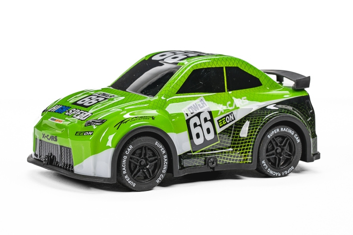 TEC-TOY Mini Rally R/C 1:24 2,4GHz met verlichting, groen (471274) in de groep SPEELGOED, KINDER- & BABYPRODUCTEN / Op afstand bestuurbaar / Afstand bestuurbare auto\'s bij TP E-commerce Nordic AB (D29725)