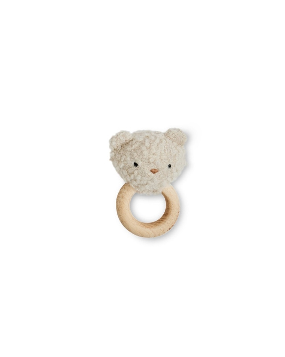 Smallstuff Rammelaar, beer, bouclé merinowol, natuur - (40008-81) in de groep SPEELGOED, KINDER- & BABYPRODUCTEN / Babygadgets / Fopspenen & Bijtringen bij TP E-commerce Nordic AB (D29747)