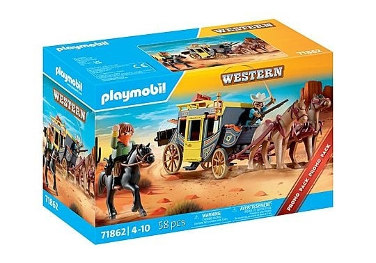 Playmobil Geschiedenis: Wilde Westen postkoets (71862) in de groep SPEELGOED, KINDER- & BABYPRODUCTEN / Speelgoed / Speelset bij TP E-commerce Nordic AB (D29880)