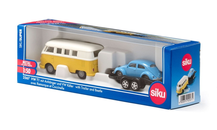 SIKU VW T1 met Aanhangwagen en VW Kever (313-2567) in de groep SPEELGOED, KINDER- & BABYPRODUCTEN / Speelgoed / Speelgoedauto\'s bij TP E-commerce Nordic AB (D29945)