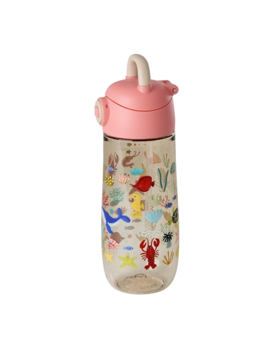 RICE Plastic Kids Drinkfles met Koraal Oceaan Print - 550 ml (PLBOT-OCEI) in de groep SPEELGOED, KINDER- & BABYPRODUCTEN / Eten & Drinken / Babyflessen & Accessoires bij TP E-commerce Nordic AB (D29974)