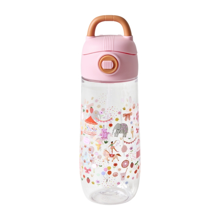 RICE Plastic Kids Drinkfles met Kermisopdruk - Roze - 550 ml in de groep SPEELGOED, KINDER- & BABYPRODUCTEN / Eten & Drinken / Babyflessen & Accessoires bij TP E-commerce Nordic AB (D29981)
