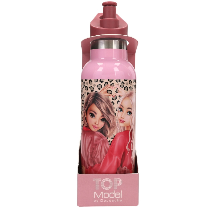 TOPModel Drinkfles LEOHEART - Roze, Bessenrood - 500 ml in de groep SPEELGOED, KINDER- & BABYPRODUCTEN / Eten & Drinken / Babyflessen & Accessoires bij TP E-commerce Nordic AB (D30085)