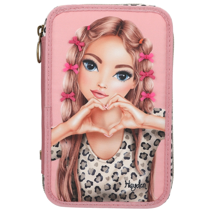 TOPModel Triple Pencil Case With Bow LEOHEART - Pink in de groep SPEELGOED, KINDER- & BABYPRODUCTEN / Speelgoed / Etui bij TP E-commerce Nordic AB (D30086)